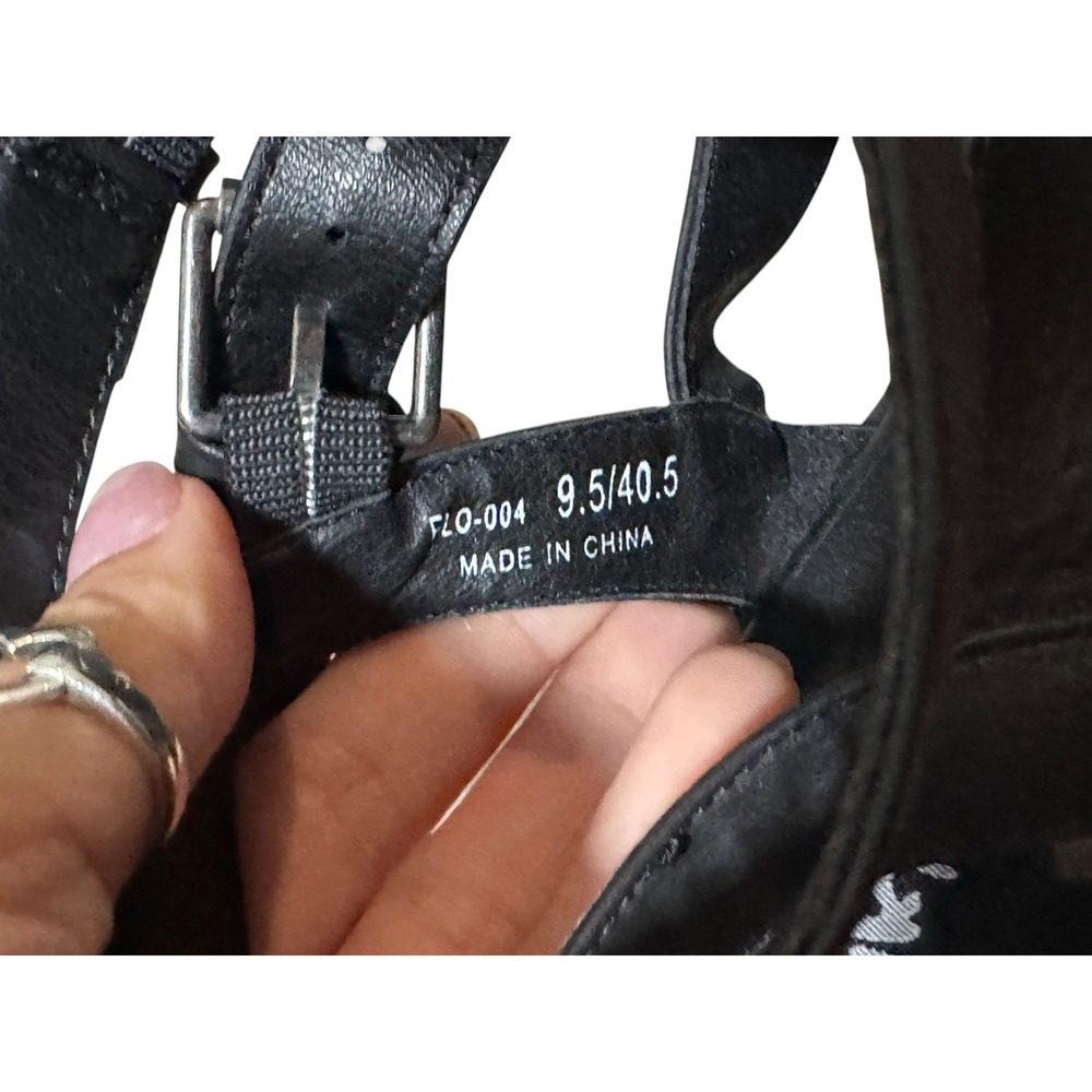 Dirty Laundry fun stuff Black Gladiator Block Heel Lug Sole Sandals Sz 9.5 Y2K - Picture 4 of 12